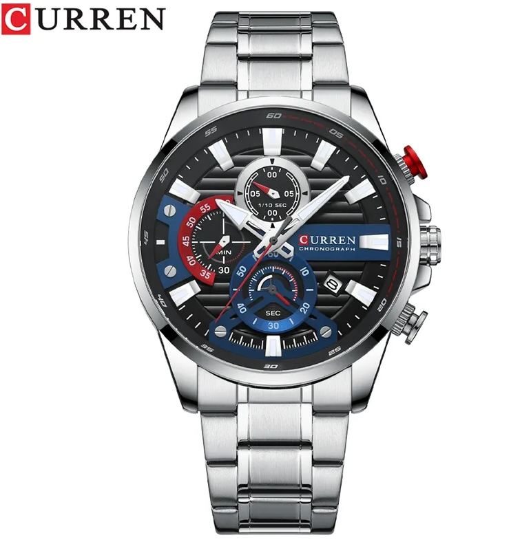 Reloj Curren 8415 Hombre Plateado Acero inoxidable
