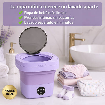 Mini-Lavadora WashFlex Pro™ | Ropa Limpia en Minutos, Donde Estés + ENVIO GRATIS + REGALO