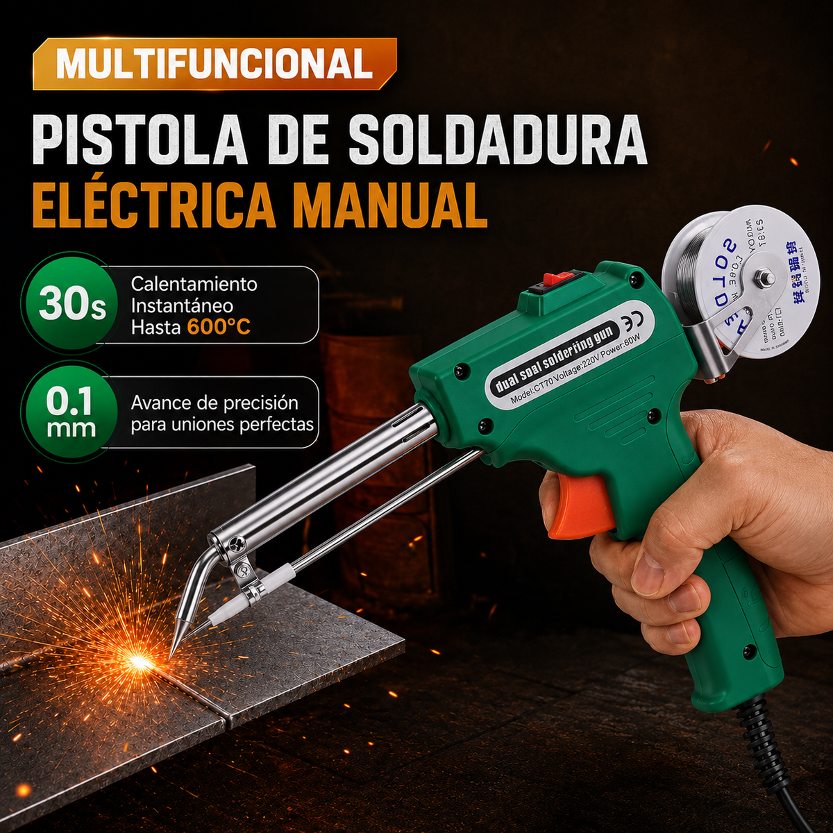 Soldador Eléctrico 60W de Alta Eficiencia + Envio Gratis + Regalo