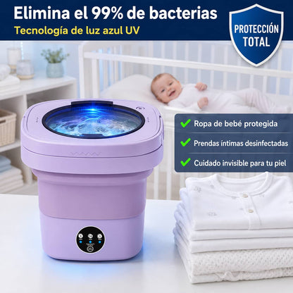Mini-Lavadora WashFlex Pro™ | Ropa Limpia en Minutos, Donde Estés + ENVIO GRATIS + REGALO