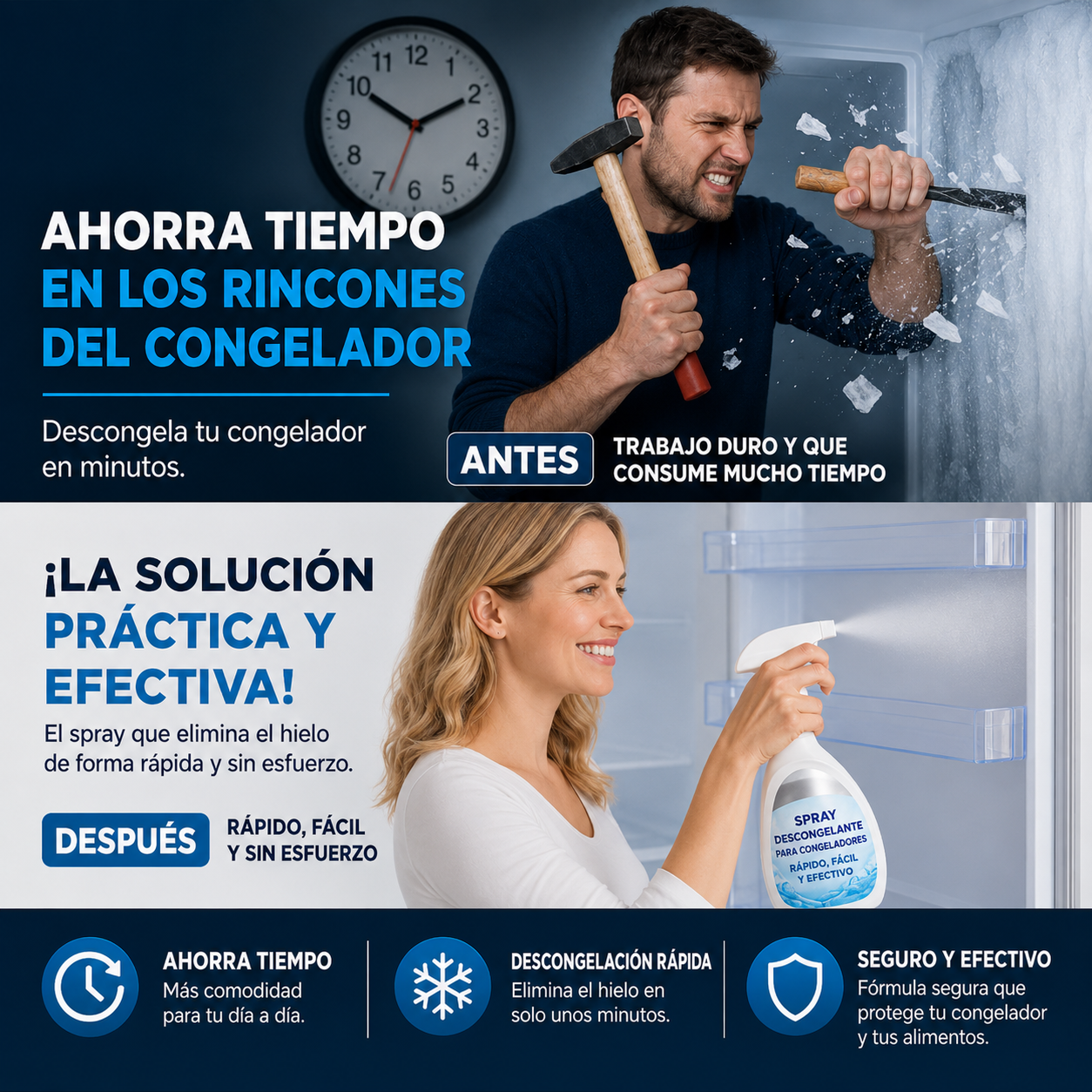 🧊 Fast-acting fridge cleaner and de-icer spray: 50% OFF & FREE SHIPPING