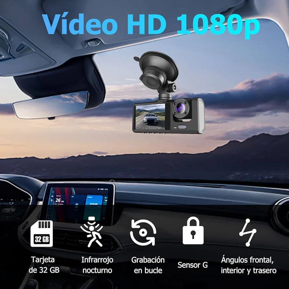 Cámara Para Carro 3 en 1 | Conduce con tranquilidad y seguridad