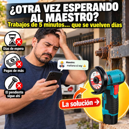Mini Esmeriladora GrindMax Pro™ | Corta Sin Cables, Donde Sea