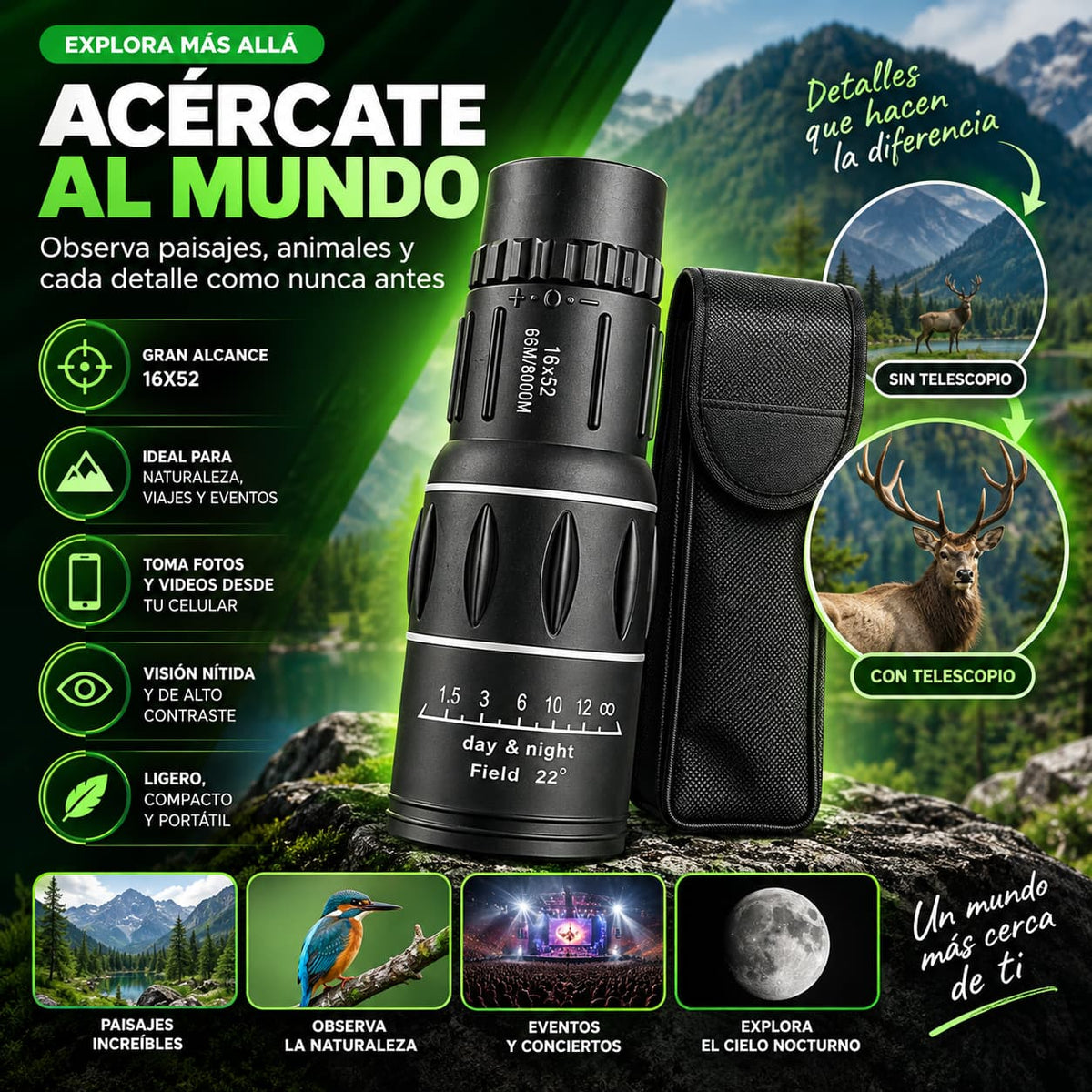 Telescopio Monocular