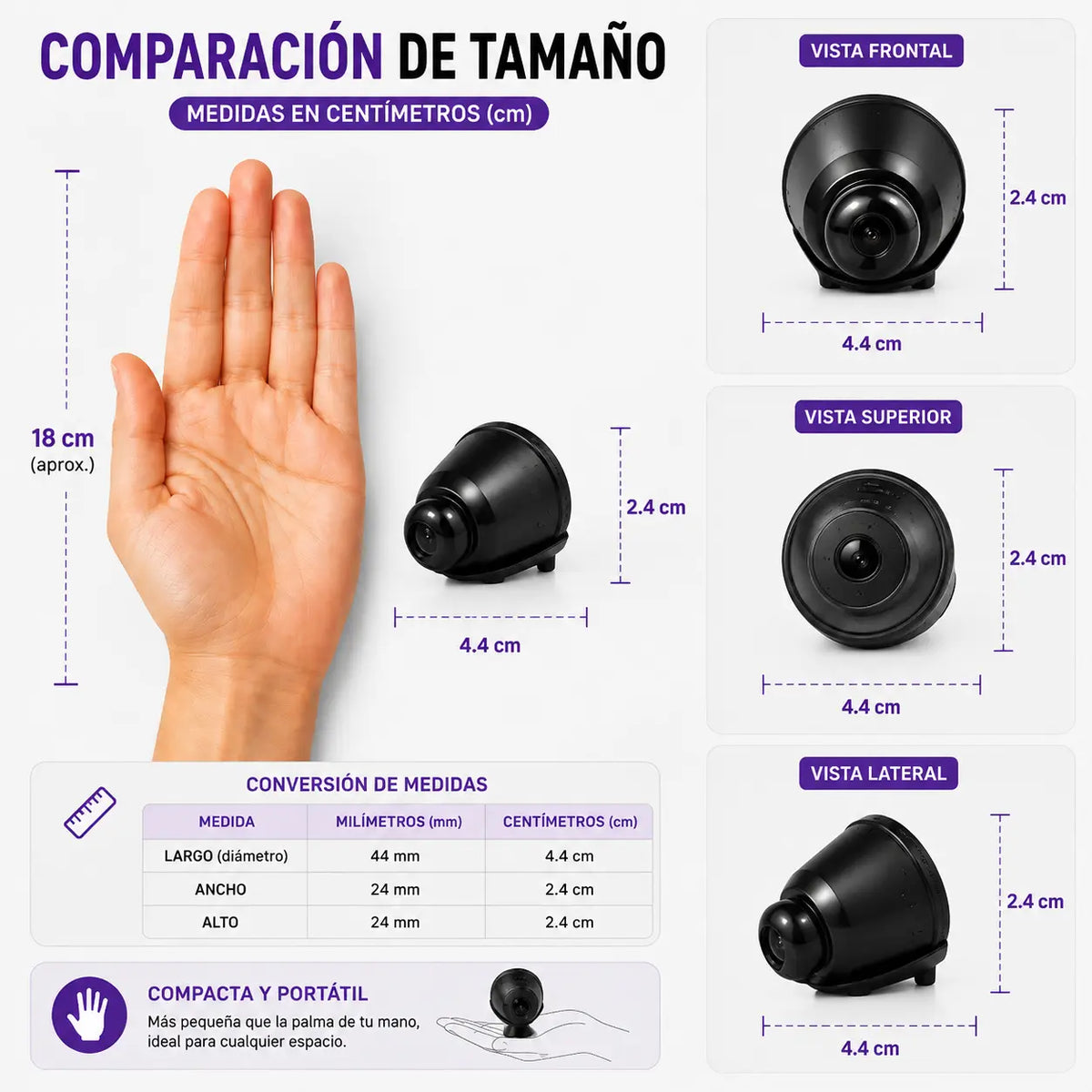 VisionCam Pro™ | Mini Cámara WiFi 360° HD + ENVIO GRATIS + REGALO