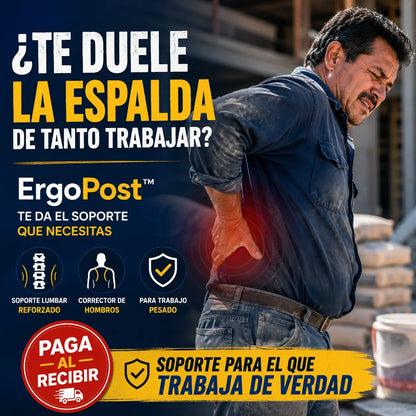ErgoPost™ | Corrector de Postura con Faja Lumbar + Envio Gratis + Regalo