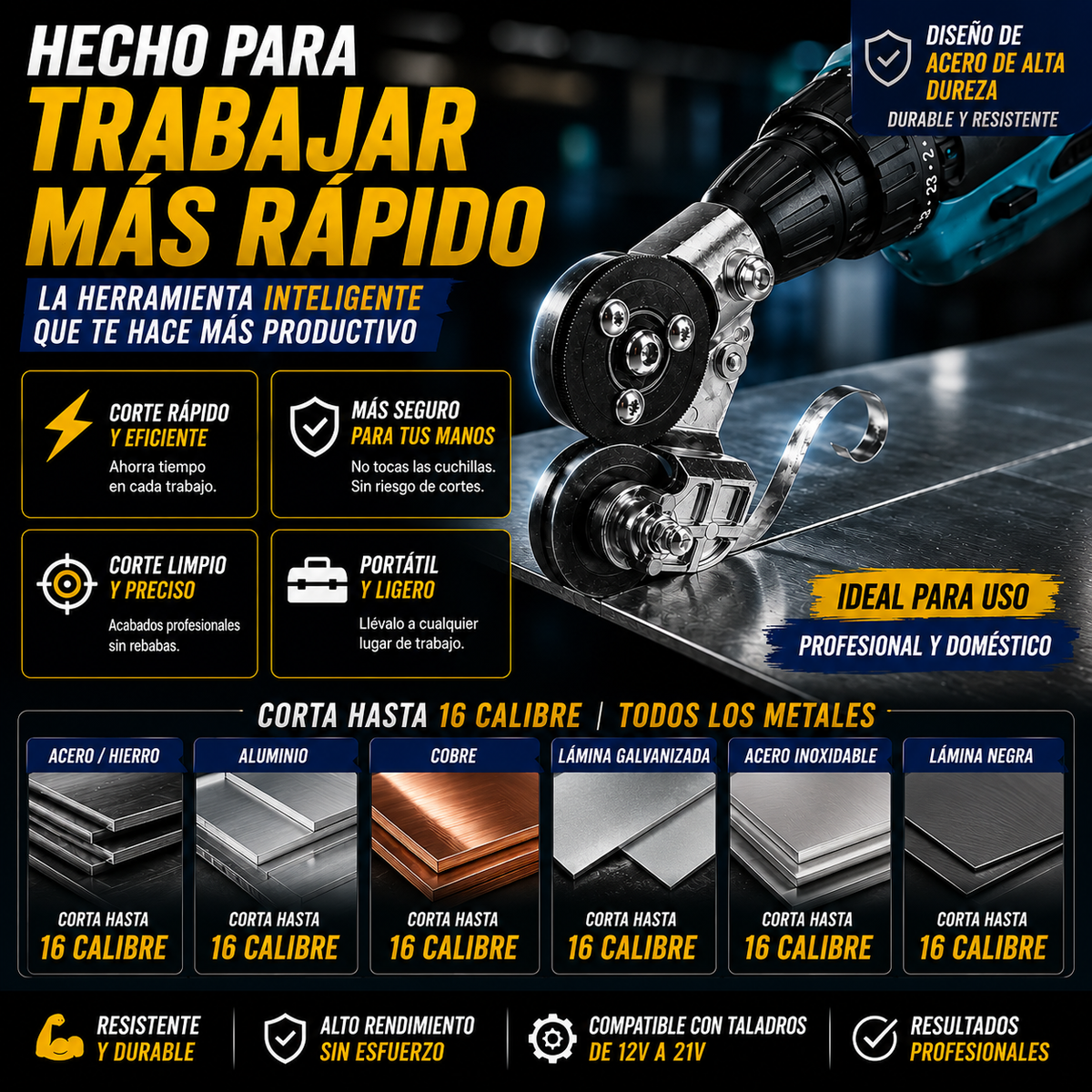 Cortador de Metal Pro + Envio Gratis + Regalo