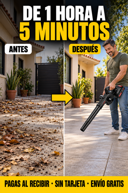 SoplaMax 21V | Soplador Inalámbrico con 2 Baterías + Envío Gratis + Regalo