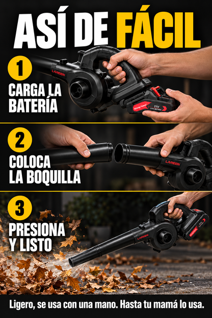 SoplaMax 21V | Soplador Inalámbrico con 2 Baterías + Envío Gratis + Regalo