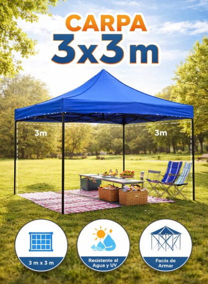 ⛺ CARPAPRO™ — CARPA TOLDO IMPERMEABLE 3X3💥REMATE SOLO $279.990💯