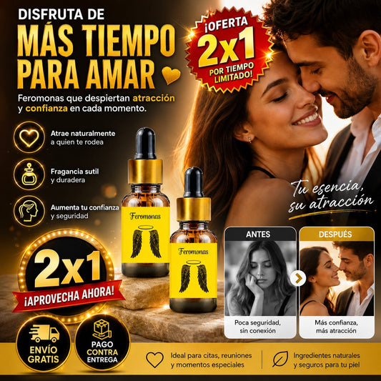 2x1 Aura Magnética™ | Aceite de Feromonas Concentrado (🔥 ¡Ultimas Unidades!) + ENGIO GRATIS + REGALO