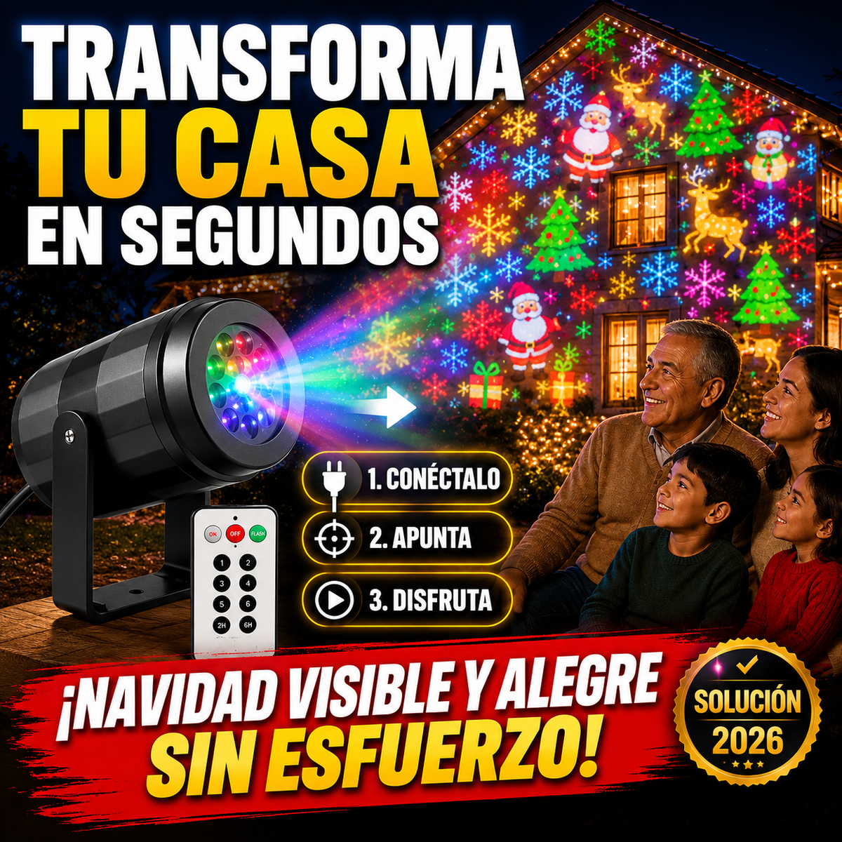 Proyector de Luces LED Navideñas + ENVIO GRATIS + REGALO