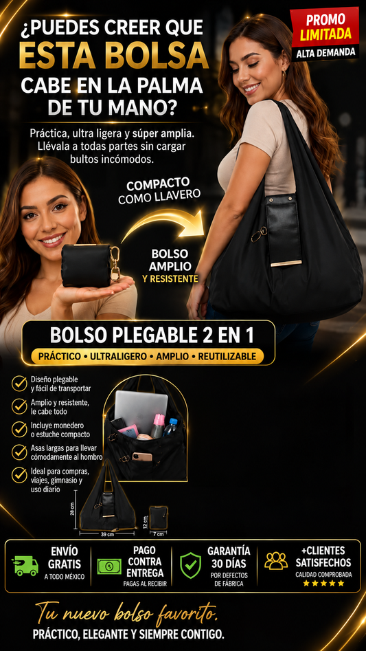 Bolsa Monedero Plegable Viral + ENVIO GRATIS + REGALO