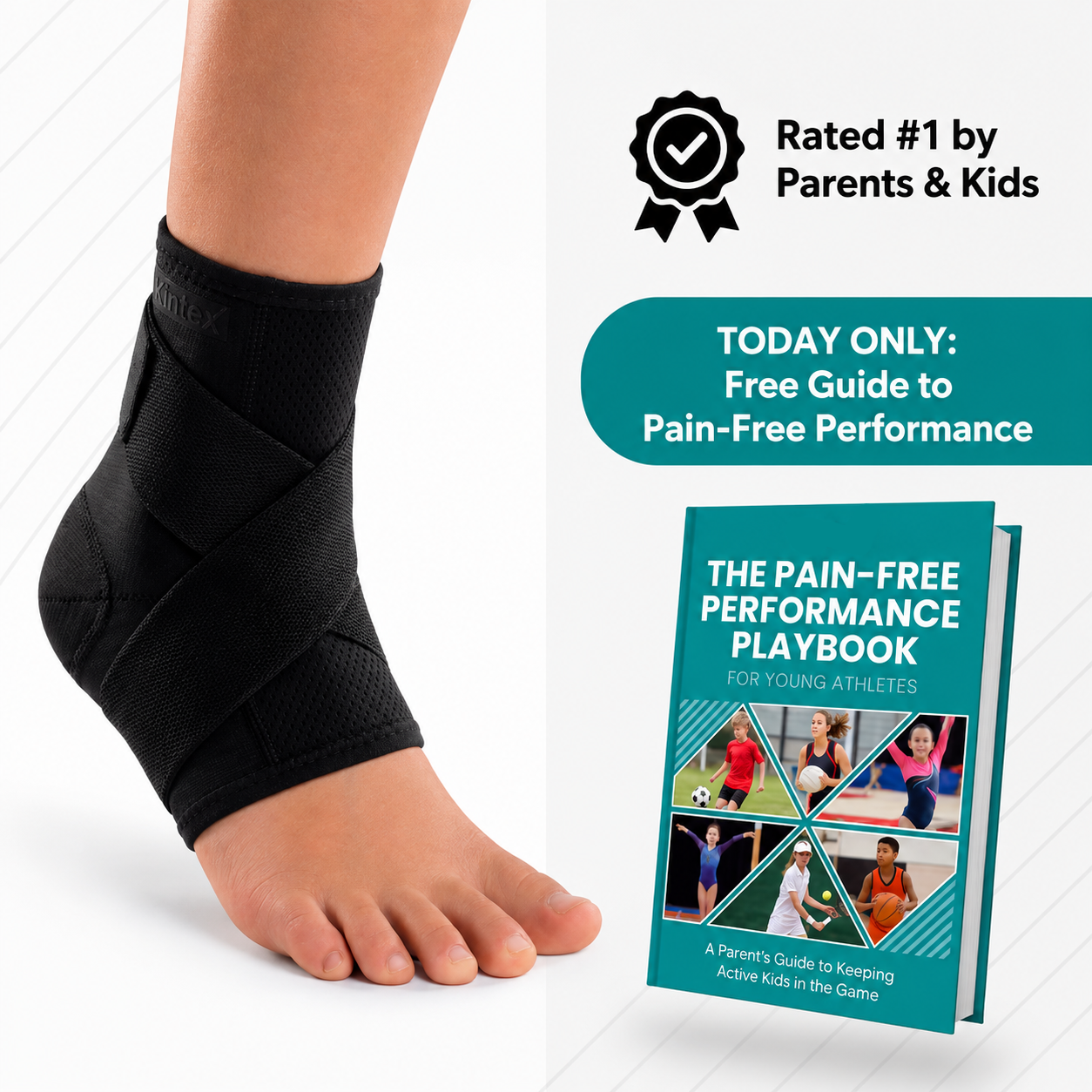 Youth Heel Support Sleeve - Compression Relief for Active Kids