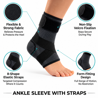 Youth Heel Support Sleeve - Compression Relief for Active Kids