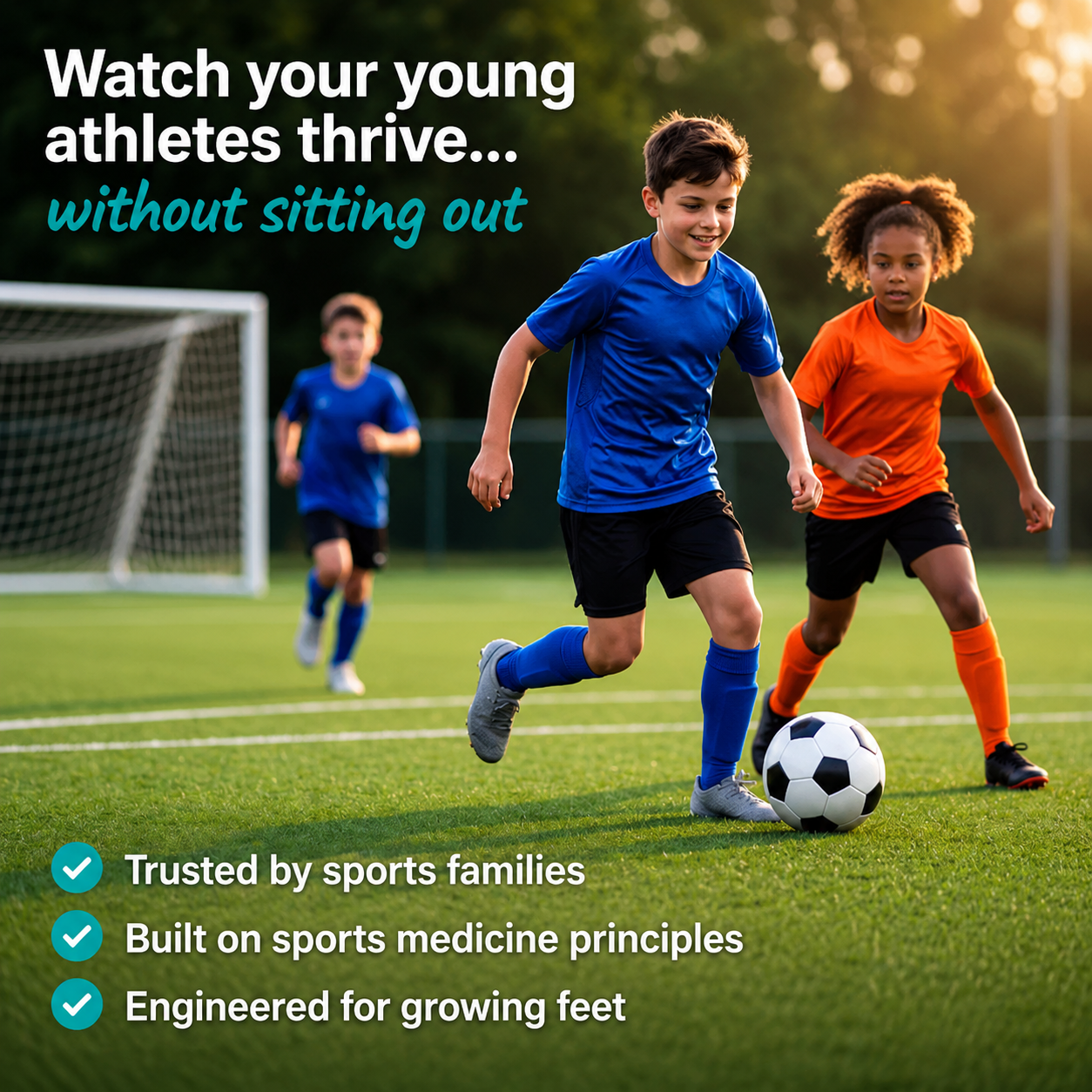 Youth Heel Support Sleeve - Compression Relief for Active Kids