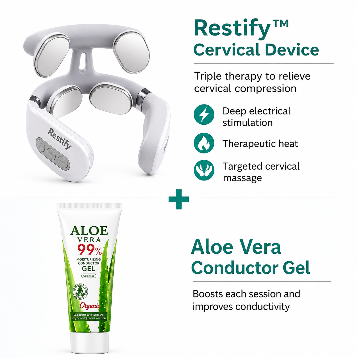 Restify Pro™ - Massage, Electrical Stimulation, and Therapeutic Heat