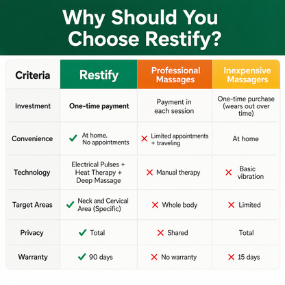Restify Pro™ - Massage, Electrical Stimulation, and Therapeutic Heat