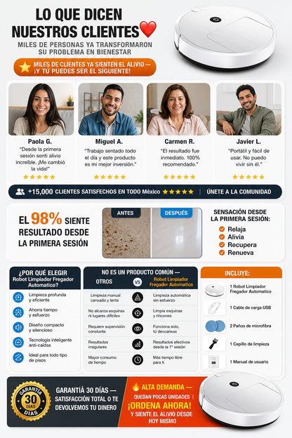 Robot Limpiador Fregador Automático - Entrega Inmediata + Entrega Gratis + Regalo
